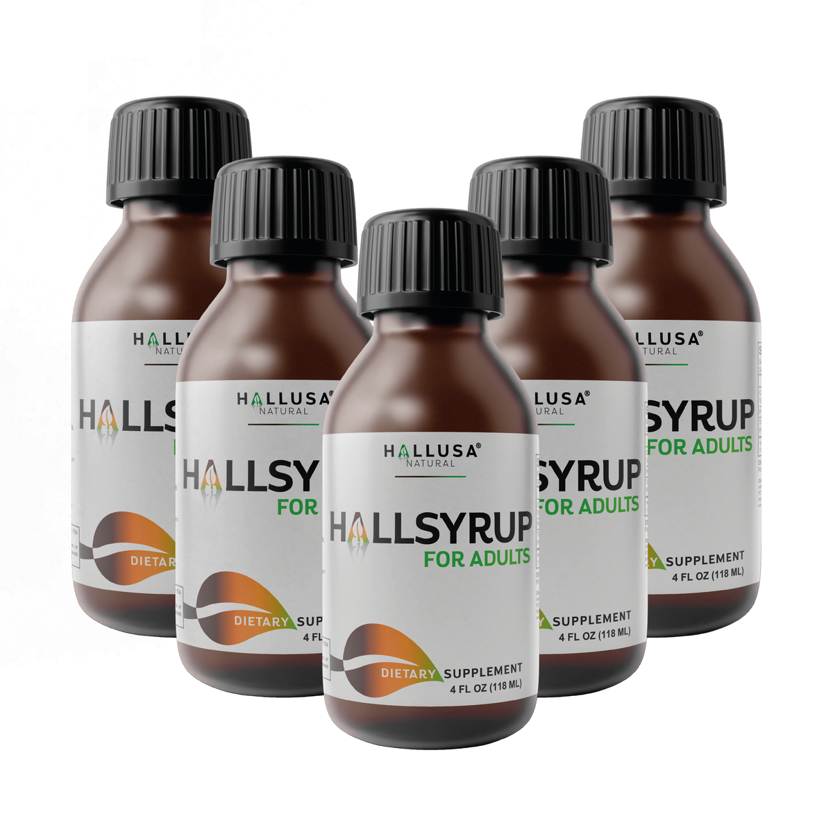 HALLSYRUP 4 Oz - Premium Syrup with Turmeric Extract - Fresh Ginger Root - Pure Honey - Aloe Vera - Cough and Cold Support HALLUSA NATURAL