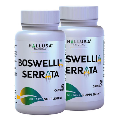 Boswellia Serrata Extract 600 mg - Supplement for Inflammation - Joint Support Supplement - Ayurvedic SupplementS - 60 capsules 30 serving HALLUSA NATURAL