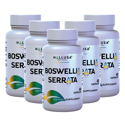 Boswellia Serrata Extract 600 mg - Supplement for Inflammation - Joint Support Supplement - Ayurvedic SupplementS - 60 capsules 30 serving HALLUSA NATURAL