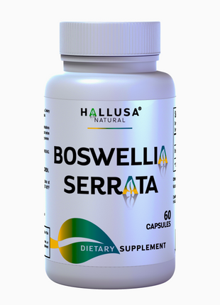 Boswellia Serrata Extract 600 mg - Supplement for Inflammation - Joint Support Supplement - Ayurvedic SupplementS - 60 capsules 30 serving HALLUSA NATURAL