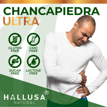 HallChancapiedra Ultra 1000 mg - Extract Chancapiedra and Guisazo de Caballo - Natural Supplement 60 capsules 30 servings vegan gluten free Non-GMO HALLUSA NATURAL