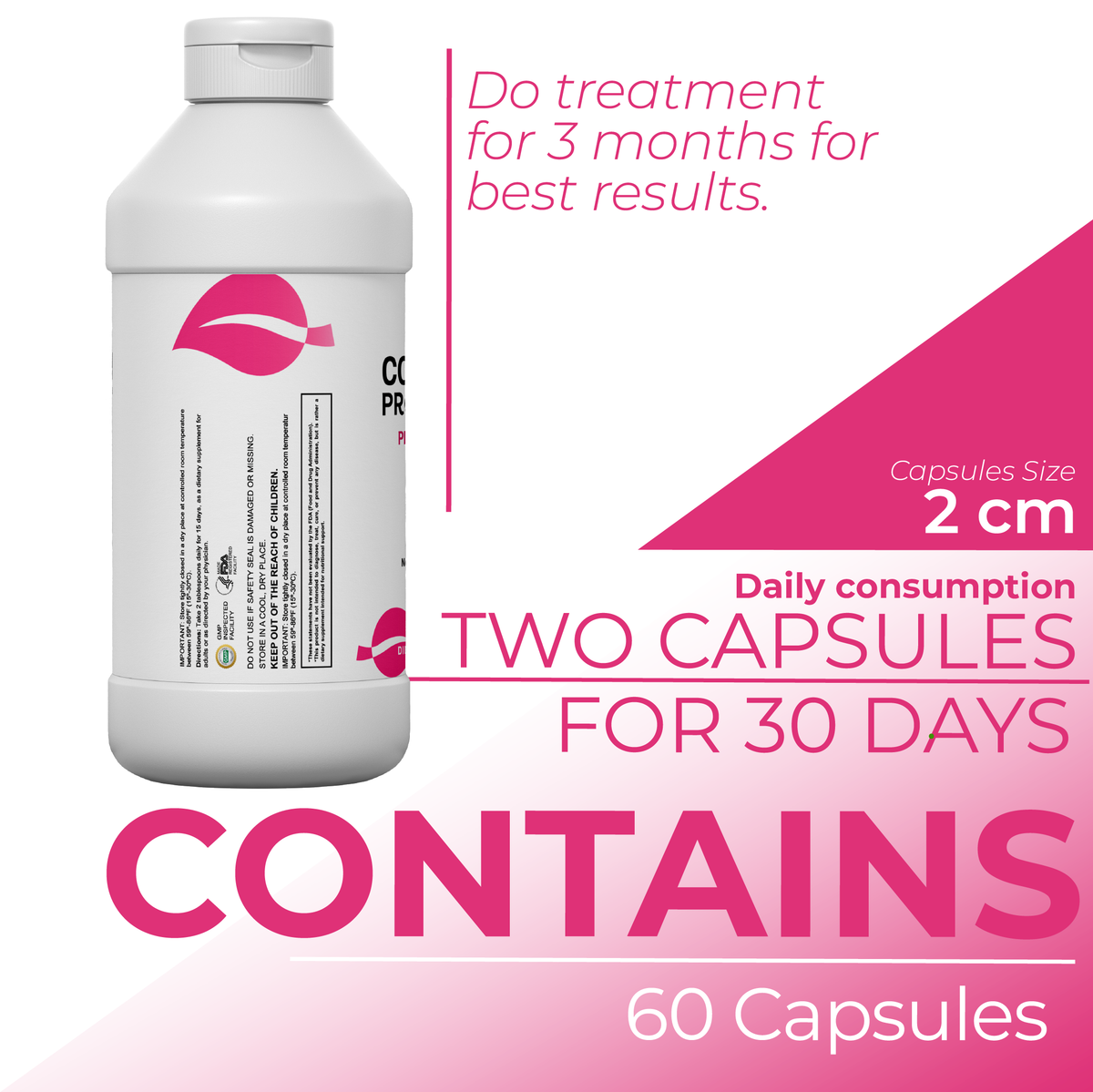 Collagen Supplements with Vitamin C 16 Oz - Collagen Supplement for Women - Multivitamins for Skin - HALLUSA NATURAL