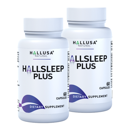 Hallsleep Plus - Sleep Support Supplement - Ashwagandha, L-theanine, and melatonin - 60 Capsules 30 serving HALLUSA NATURAL