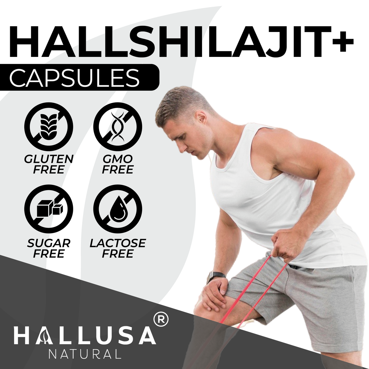 HallShilajit + Extract Fulvic Acid - Supplement 60 Capsules 30 servings /1,000 mg Shilajit per servings - Extract pure Himalayan Organic- Gluten Free- Non-GMO  HALLUSA NATURAL