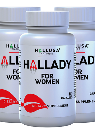 HALLADY 1000 mg Aguaje Curves, Premium Supplement for Women - 60 capsules / 30 Servings - Mauritia Flexuosa Natural Fruit- GMO Free Sugar Free, and Lactose Free HALLUSA NATURAL