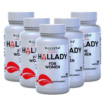 HALLADY 1000 mg Aguaje Curves, Premium Supplement for Women - 60 capsules / 30 Servings - Mauritia Flexuosa Natural Fruit- GMO Free Sugar Free, and Lactose Free HALLUSA NATURAL