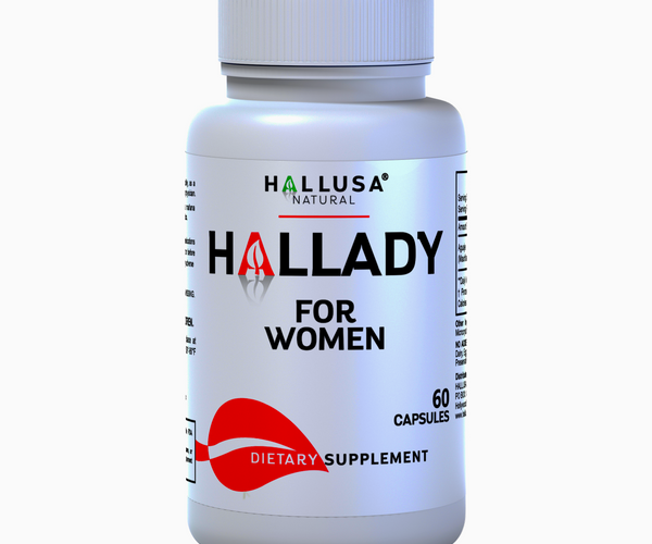 HALLADY 1000 mg Aguaje Curves, Premium Supplement for Women - 60 capsules / 30 Servings - Mauritia Flexuosa Natural Fruit- GMO Free Sugar Free, and Lactose Free HALLUSA NATURAL