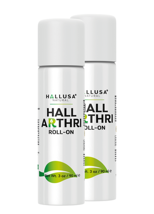 HALLARTHRI - Roll-on 3 oz, 90 ml - Peppermint Camphor Arnica - Fast acting, No side effects - Hallusa Natural