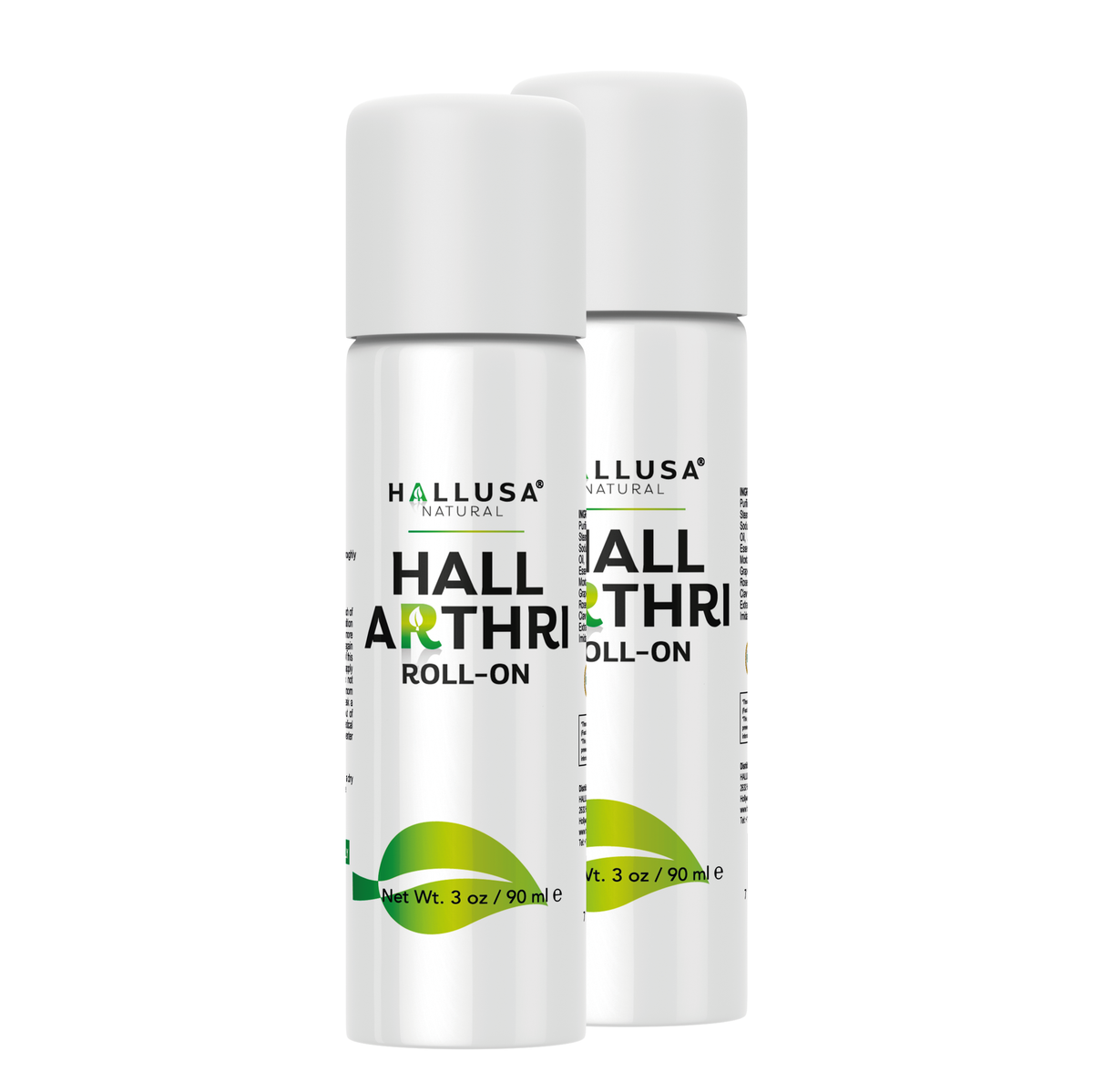 HALLARTHRI - Roll-on 3 oz, 90 ml - Peppermint Camphor Arnica - Fast acting, No side effects - Hallusa Natural