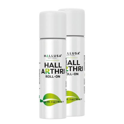 HALLARTHRI - Roll-on 3 oz, 90 ml - Peppermint Camphor Arnica - Fast acting, No side effects - Hallusa Natural