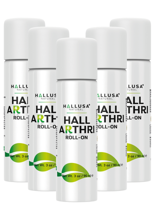 HALLARTHRI - Roll-on 3 oz, 90 ml - Peppermint Camphor Arnica - Fast acting, No side effects - Hallusa Natural
