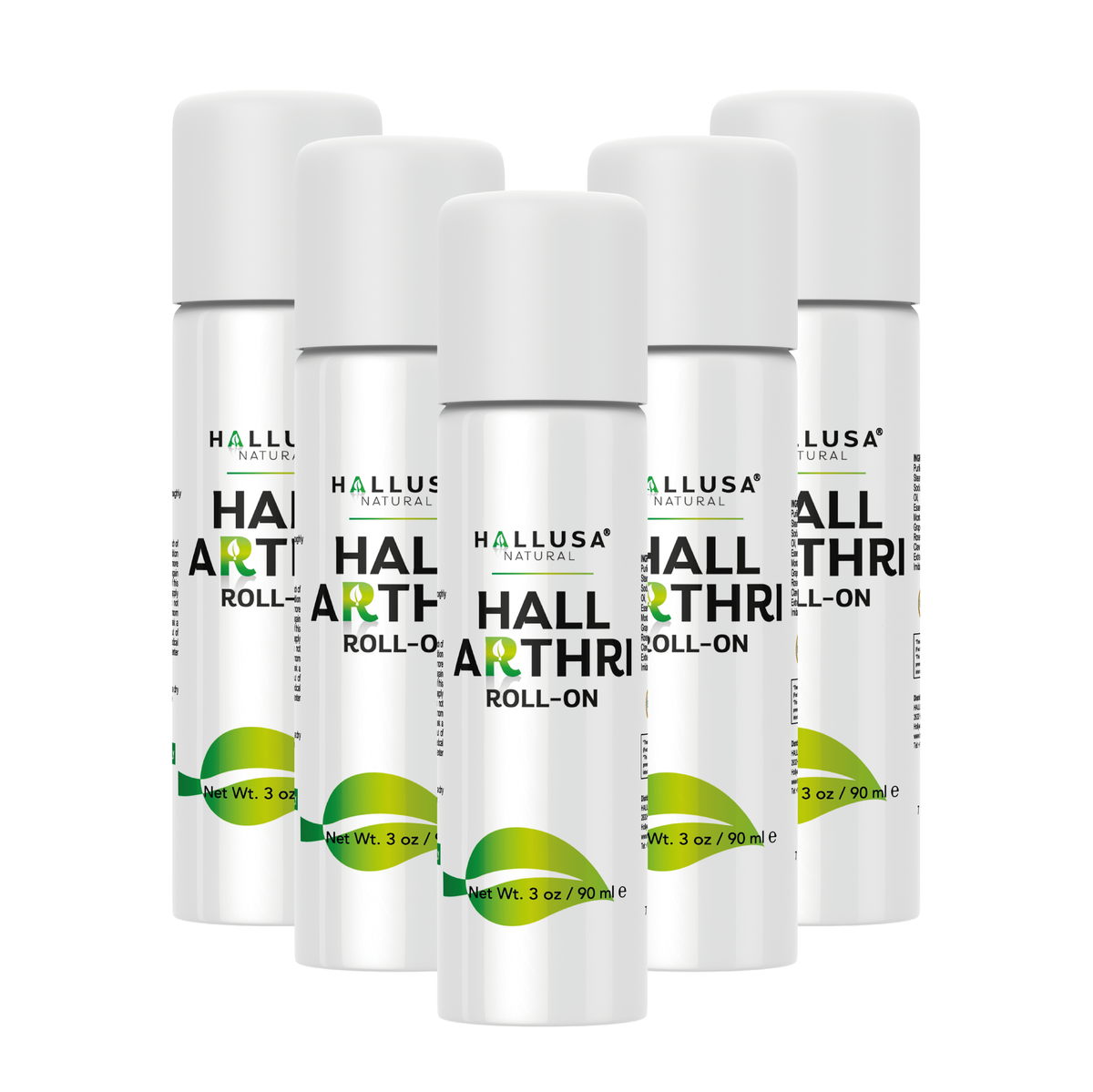 HALLARTHRI - Roll-on 3 oz, 90 ml - Peppermint Camphor Arnica - Fast acting, No side effects - Hallusa Natural
