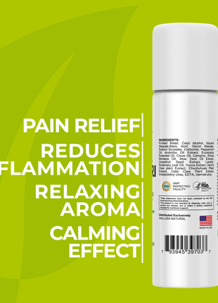 HALLARTHRI - Roll-on 3 oz, 90 ml - Peppermint Camphor Arnica - Fast acting, No side effects - Hallusa Natural