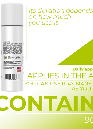 HALLARTHRI - Roll-on 3 oz, 90 ml - Peppermint Camphor Arnica - Fast acting, No side effects - Hallusa Natural