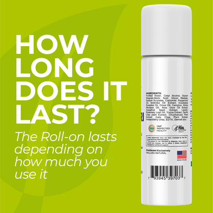 HALLARTHRI - Roll-on 3 oz, 90 ml - Peppermint Camphor Arnica - Fast acting, No side effects - Hallusa Natural
