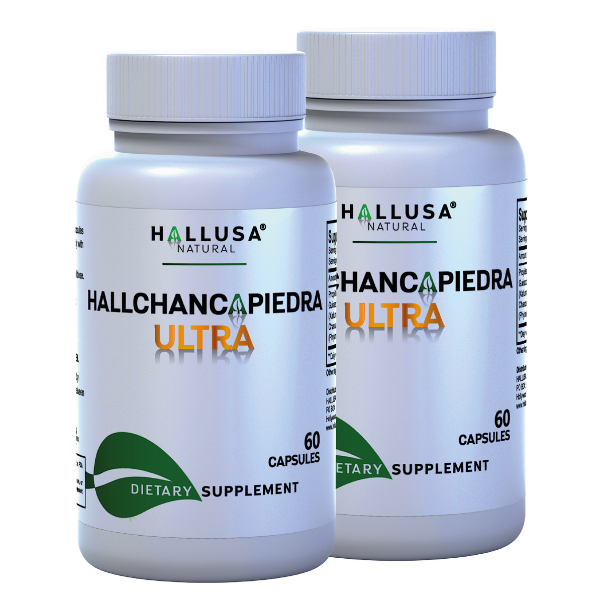 HallChancapiedra Ultra 1000 mg - Extract Chancapiedra and Guisazo de Caballo - Natural Supplement 60 capsules 30 servings vegan gluten free Non-GMO HALLUSA NATURAL