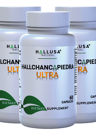 HallChancapiedra Ultra 1000 mg - Extract Chancapiedra and Guisazo de Caballo - Natural Supplement 60 capsules 30 servings vegan gluten free Non-GMO HALLUSA NATURAL