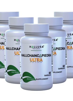 HallChancapiedra Ultra 1000 mg - Extract Chancapiedra and Guisazo de Caballo - Natural Supplement 60 capsules 30 servings vegan gluten free Non-GMO HALLUSA NATURAL