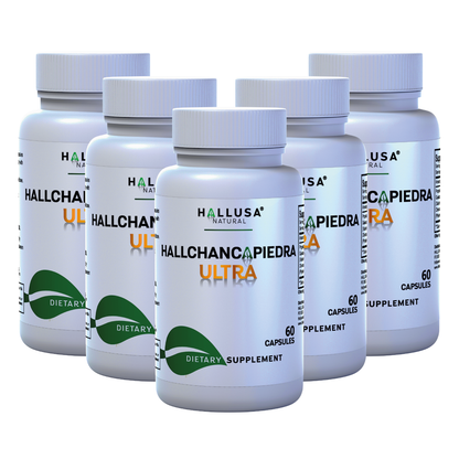 HallChancapiedra Ultra 1000 mg - Extract Chancapiedra and Guisazo de Caballo - Natural Supplement 60 capsules 30 servings vegan gluten free Non-GMO HALLUSA NATURAL