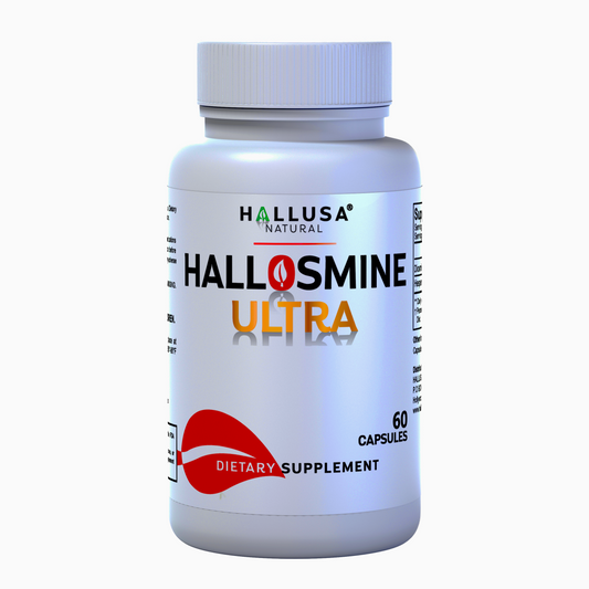 Hallosmine Ultra - Diosmin 500 mg Circulation Support + Hesperidin 150 mg - 60 capsules | Non-GMO Vegan & Gluten Free HALLUSA NATURAL