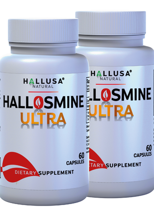Hallosmine Ultra - Diosmin 500 mg Circulation Support + Hesperidin 150 mg - 60 capsules | Non-GMO Vegan & Gluten Free HALLUSA NATURAL