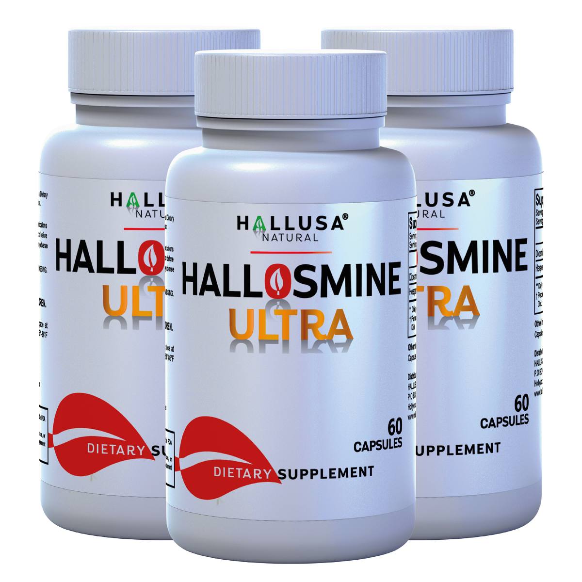 Hallosmine Ultra - Diosmin 500 mg Circulation Support + Hesperidin 150 mg - 60 capsules | Non-GMO Vegan & Gluten Free HALLUSA NATURAL