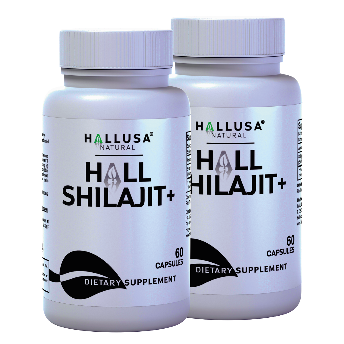 HallShilajit + Extract Fulvic Acid - Supplement 60 Capsules 30 servings /1,000 mg Shilajit per servings - Extract pure Himalayan Organic- Gluten Free- Non-GMO  HALLUSA NATURAL