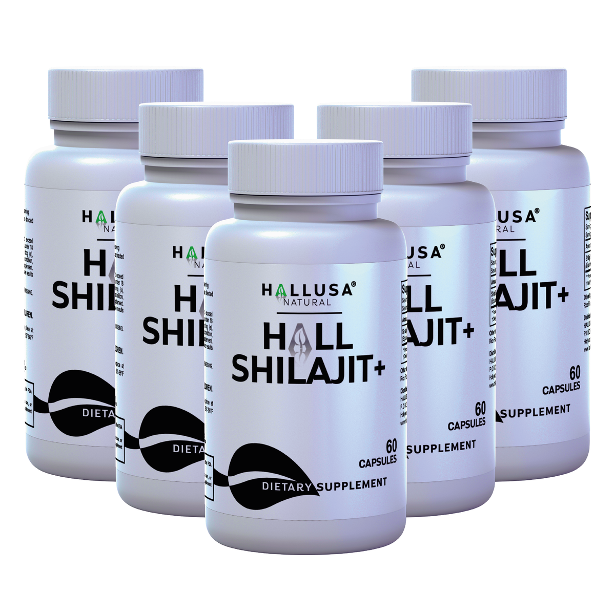 HallShilajit + Extract Fulvic Acid - Supplement 60 Capsules 30 servings /1,000 mg Shilajit per servings - Extract pure Himalayan Organic- Gluten Free- Non-GMO  HALLUSA NATURAL