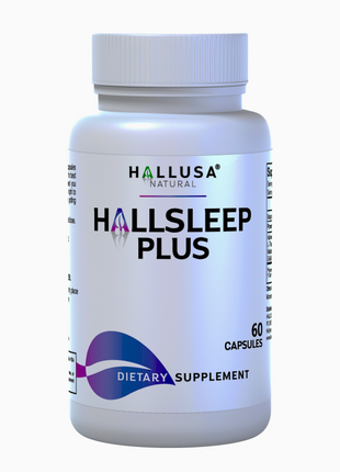Hallsleep Plus - Sleep Support Supplement - Ashwagandha, L-theanine, and melatonin - 60 Capsules 30 serving HALLUSA NATURAL
