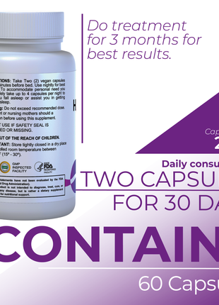Hallsleep Plus - Sleep Support Supplement - Ashwagandha, L-theanine, and melatonin - 60 Capsules 30 serving HALLUSA NATURAL