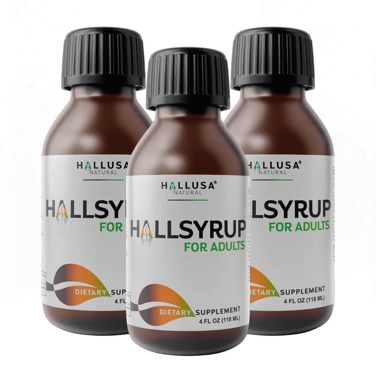 HALLSYRUP 4 Oz - Premium Syrup with Turmeric Extract - Fresh Ginger Root - Pure Honey - Aloe Vera - Cough and Cold Support HALLUSA NATURAL