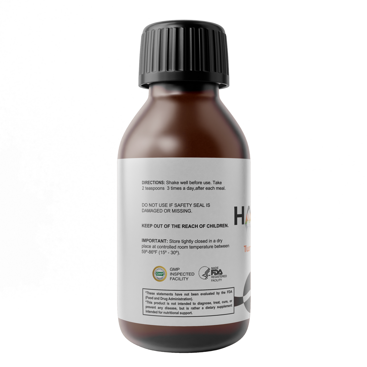 HALLSYRUP 4 Oz - Premium Syrup with Turmeric Extract - Fresh Ginger Root - Pure Honey - Aloe Vera - Cough and Cold Support HALLUSA NATURAL