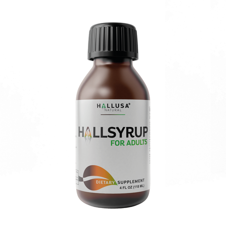 HALLSYRUP 4 Oz - Premium Syrup with Turmeric Extract - Fresh Ginger Root - Pure Honey - Aloe Vera - Cough and Cold Support HALLUSA NATURAL
