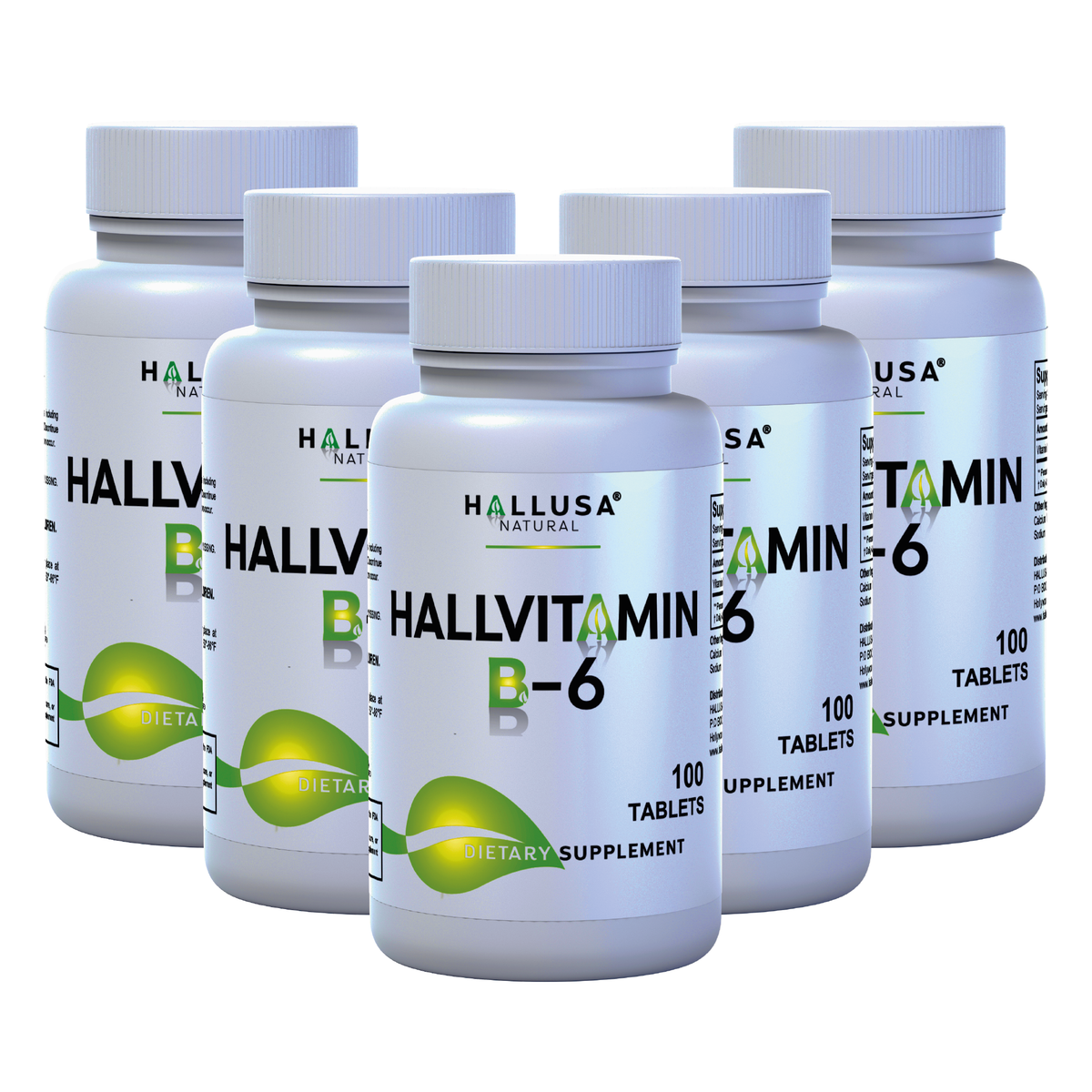 HallVitamin B6 - Vitamin B6 100 mg Essential Energy Supplement & 100 Tablets 100 servings HALLUSA NATURAL