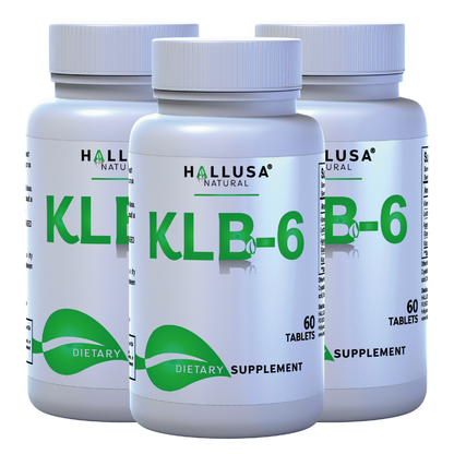 KLB6 - Apple Cider Vinegar - 60 Tablets - Natural Supplement - Support Supplement - Friendly Vegan - Gluten Free - Sugar Free - Non-GMO - HALLUSA NATURAL