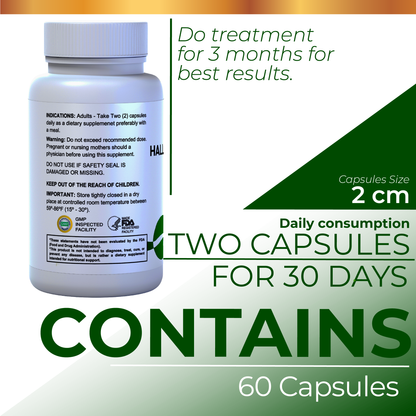 HallChancapiedra Ultra 1000 mg - Extract Chancapiedra and Guisazo de Caballo - Natural Supplement 60 capsules 30 servings vegan gluten free Non-GMO HALLUSA NATURAL