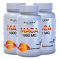 MACA 1000 MG - Lepidium Meyenii - Organic Maca Root - High Potency Extract for Men and Women - 60 Vegan Capsules - Supports Reproductive Health - Support Supplement - HALLUSA NATURAL