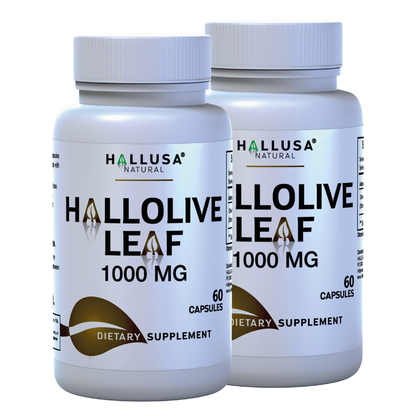 HallOlive leaf - Olive Leaf Extract 6% Oleuropein 1000 mg - 60 capsules - Antioxidant Supplement - Vegan-Non-GMO Gluten Free HALLUSA NATURAL