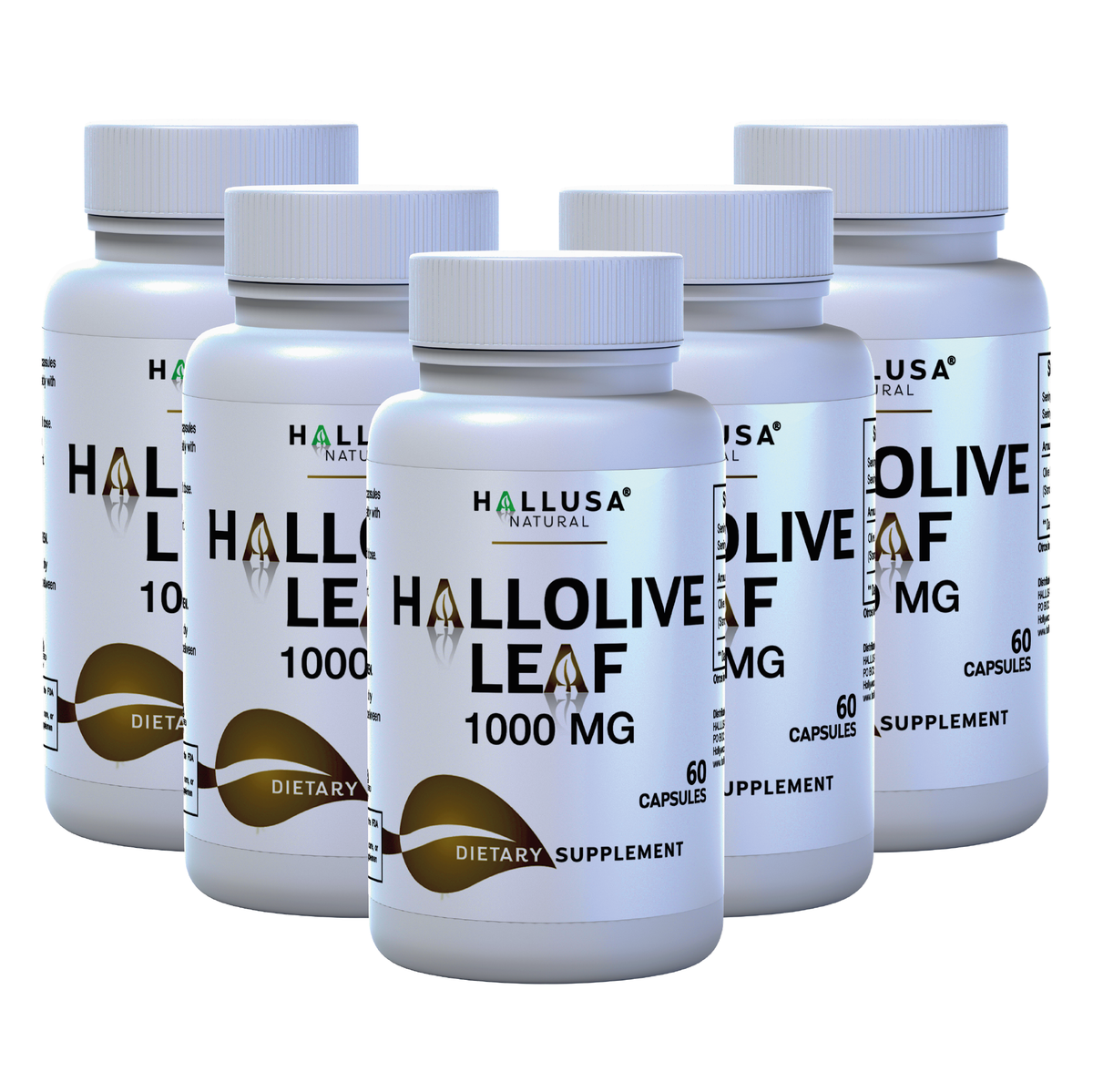 HallOlive leaf - Olive Leaf Extract 6% Oleuropein 1000 mg - 60 capsules - Antioxidant Supplement - Vegan-Non-GMO Gluten Free HALLUSA NATURAL
