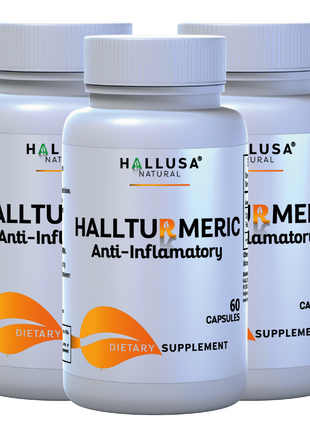 HallTurmeric Organic turmeric- Curcumin- Anti-Inflammatory 60 capsules 30 Servings / 500 mg - Antioxidant - Promotes Overall Health HALLUSA NATURAL