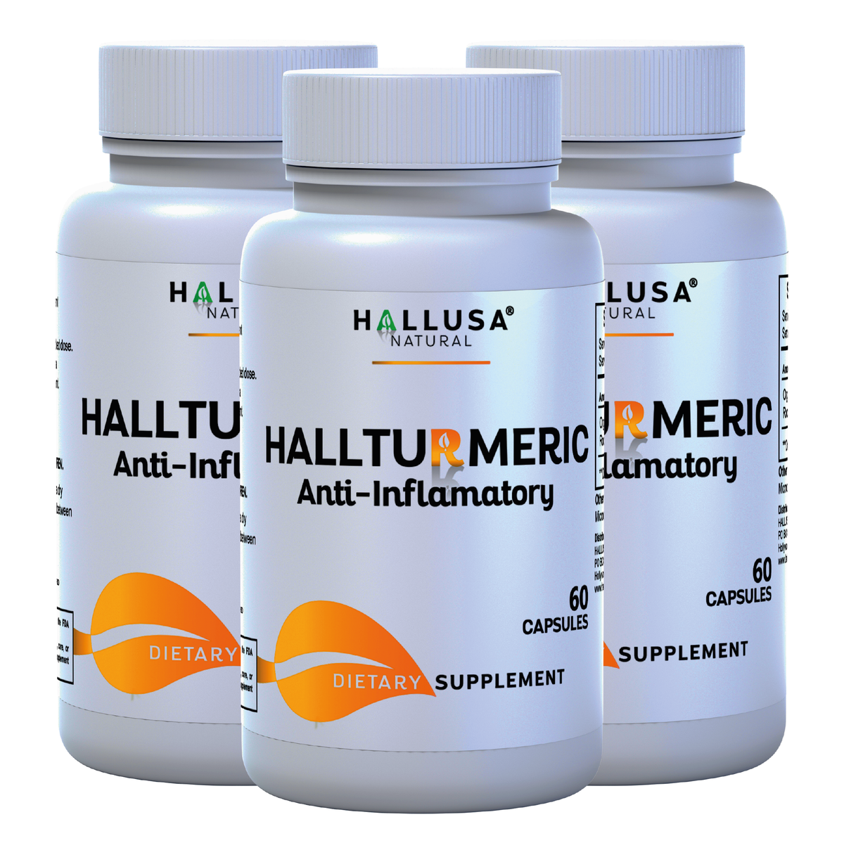 HallTurmeric Organic turmeric- Curcumin- Anti-Inflammatory 60 capsules 30 Servings / 500 mg - Antioxidant - Promotes Overall Health HALLUSA NATURAL