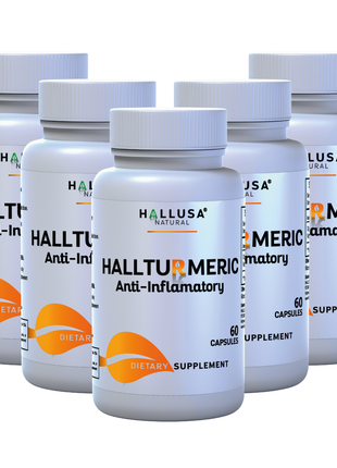 HallTurmeric Organic turmeric- Curcumin- Anti-Inflammatory 60 capsules 30 Servings / 500 mg - Antioxidant - Promotes Overall Health HALLUSA NATURAL