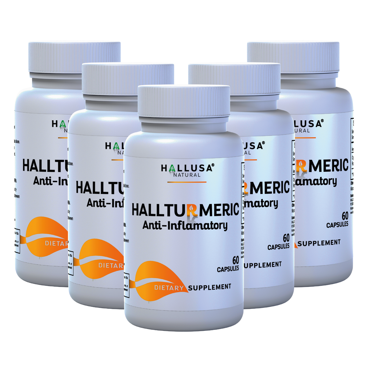 HallTurmeric Organic turmeric- Curcumin- Anti-Inflammatory 60 capsules 30 Servings / 500 mg - Antioxidant - Promotes Overall Health HALLUSA NATURAL