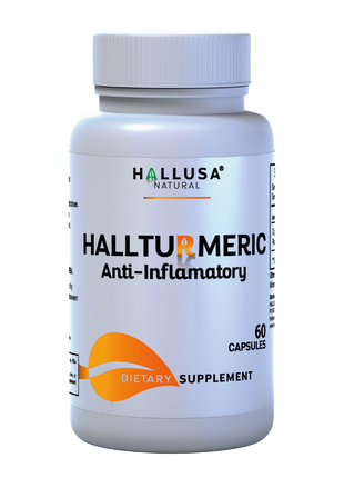HallTurmeric Organic turmeric- Curcumin- Anti-Inflammatory 60 capsules 30 Servings / 500 mg - Antioxidant - Promotes Overall Health HALLUSA NATURAL