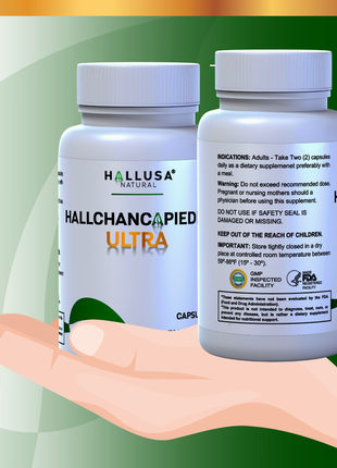 HallChancapiedra Ultra 1000 mg - Extract Chancapiedra and Guisazo de Caballo - Natural Supplement 60 capsules 30 servings vegan gluten free Non-GMO HALLUSA NATURAL