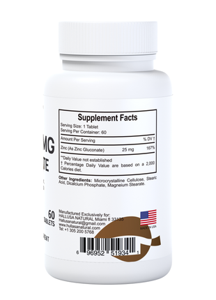 ZINC 25 MG - GLUCONATE