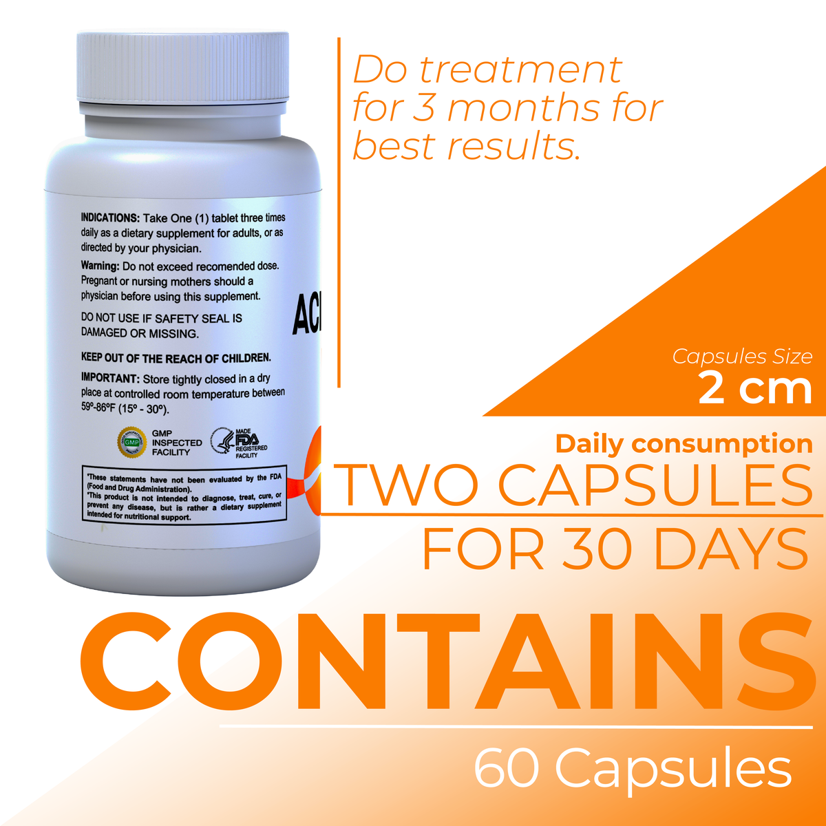 Acidophilus Pectin Probiotic Supplement - Digestive Support 60 Capsules 60 Servings / 450 mg Non-GMO - Gluten free - Wheat free HALLUSA NATURAL