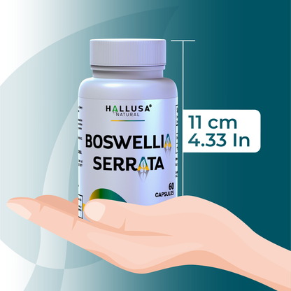 Boswellia Serrata Extract 600 mg - Supplement for Inflammation - Joint Support Supplement - Ayurvedic SupplementS - 60 capsules 30 serving HALLUSA NATURAL