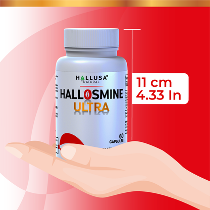 Hallosmine Ultra - Diosmin 500 mg Circulation Support + Hesperidin 150 mg - 60 capsules | Non-GMO Vegan & Gluten Free HALLUSA NATURAL